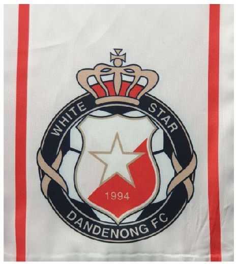 printed-polyester-scarf-example Printed polyester supporter scarf produced using full-colour sublimation printing.